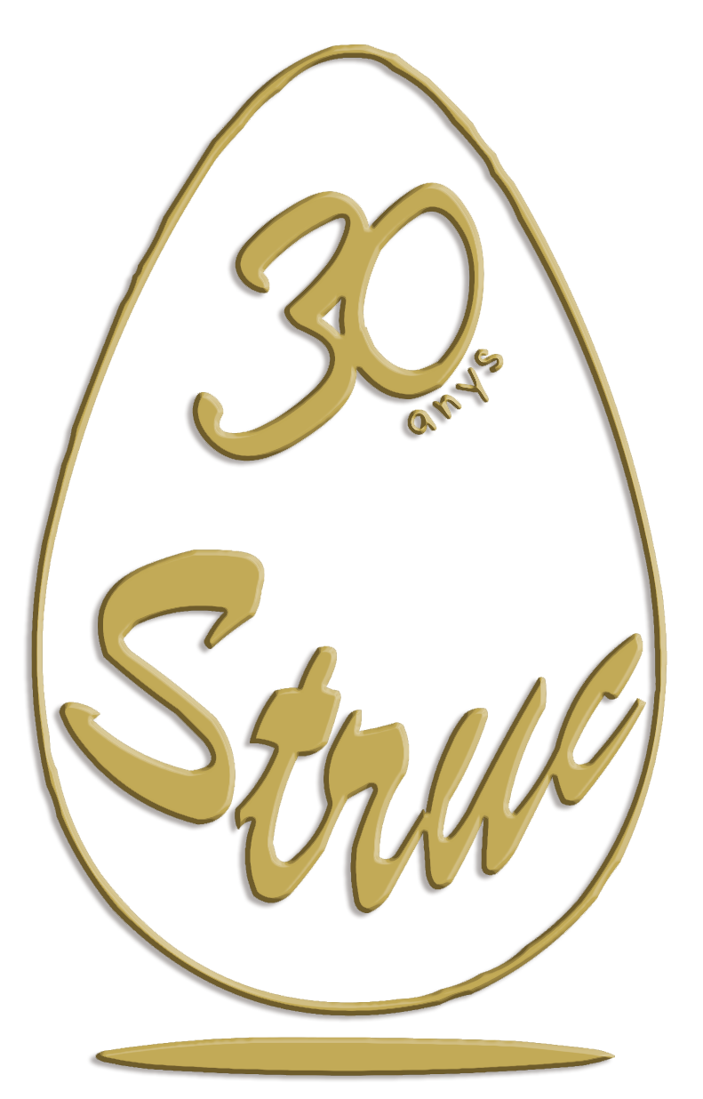 Logo 30 anys dorado con sombra